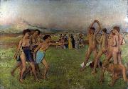 Edgar Degas Young Spartans exercising USA oil painting artist